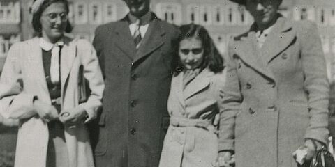 Margot, Otto, Anne und Edith Frank